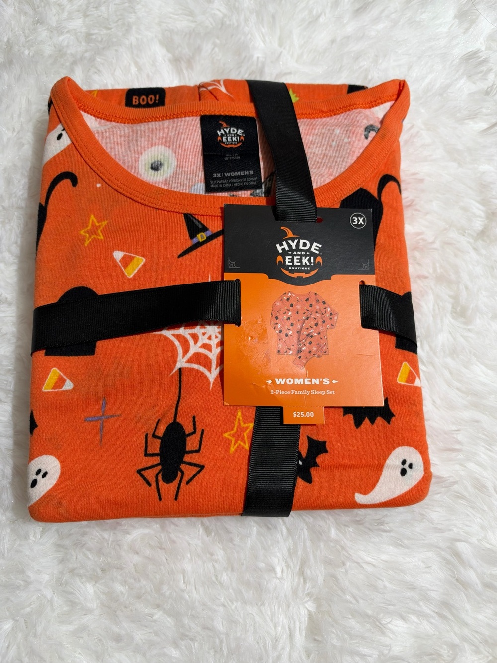 NWT Target Halloween Pajama Sleep Set 3X 2X Orange Ghoste Matching Set Hyde Eek